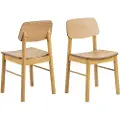 Actona - Barlow spisebordsstol 2-pak - Natur - Stole - - Homeroom