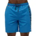 Superdry Superdrytil mænd. M3010248A 43,2 cm svømmedragt med blå sportsgrafik (M), Badetøj, Genanvendt polister, Bæredygtig