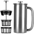 Espro Fransk presse kaffemaskine PRESS P7 950 ml, sølv, malet rustfrit stål, Espro