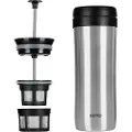 Espro Fransk presse kaffemaskine TRAVEL PRESS P1 350 ml, sølv, malet rustfrit stål, Espro