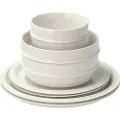 Zone Denmark Service sæt EAU, sæt med 8 stk, hvid, porcelæn, Zone Danmark