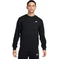 Nike Club-crewtrøje i french terry til mænd - sort