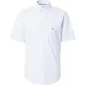 Fynch&Hatton Minimal Poplin Print Kortærmet Skjorte