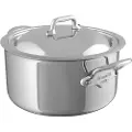 Mauviel Gryde M'COOK 24 cm, med låg, rustfrit stål, Mauviel