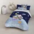 Play Fabrics Dynetæppe Med Knapper Hav Til Seng På 105 Cm 180x240 Cm