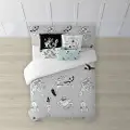 Play Fabrics Looney Dynebetræk Med Knapper 155x220 Cm 90 Cm