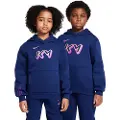 Nike Kylian Mbappé Club Fleece-fodboldhættetrøje til større børn - blå