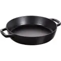 Staub Serveringspande 26 cm, sort, støbejern, Staub