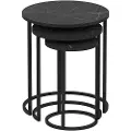 Woody Fashion - Indskudsbord (3 stk.) - Gloria - Sort - Småborde - - Homeroom