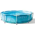 Intex Beachside Metal Frame Pool, 4.485L, 305x76cm (uden pumpe)