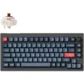 Keychron V1 MAX QMK/VIA Wireless RGB Hot Swap Jupiter Brown - Carbon Black - Tastatur - Nordisk - Sort