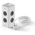 Ewent 2xusb A/c-strømskinne 8 Udtag Med Afbryder 1.5 M