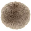 House Nordic - Rund siddehynde af lammeskind i syntetmateriale. I hvid Ø 35 cm - Beige - Skind & skindtæpper - - Homeroom
