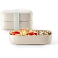 Lékué Madkasse TO GO 2 x 500 ml, dobbelt, cremet, Lékué