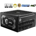 MSI MAG A1250GL PCIE5 Strømforsyning - 1250 Watt - 135 mm - ATX 3.1 - 80 Plus Gold certified