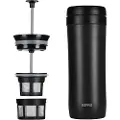 Espro Fransk presse kaffemaskine TRAVEL PRESS P1 350 ml, sort, rustfrit stål, Espro