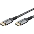 Goobay Displayport 1.2 - HDMI 2.0 Sleeved - 3m - Sort