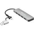 Sandberg 4-Port USB Hub USB hub - USB 3.0 - 4 ports - Sølv