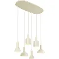 QAZQA Skandinavisk pendellampe creme 6-lys - Biles