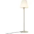 QAZQA Moderne udendørs gulvlampe beige med hvid skærm IP44 - Big Virginia