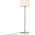 QAZQA Skandinavisk udendørs gulvlampe beige med hvid skærm IP44 - Mississippi