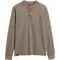 Superdry Superdrytil mænd. M6010845A Vintage tekstureret T-shirt brun (S), Casual, Bomuld, Lange ærmer