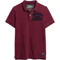 Superdry Superdrytil mænd. M1110396A Vintage Athletic rødbrun poloshirt (XL), Casual, Bomuld, Korte ærmer