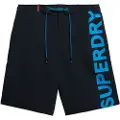Superdry Superdrytil mænd. M3010238A Klassisk marineblå badedragt (M), Badetøj, Genanvendt polister, Bæredygtig