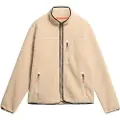 Superdry Superdrytil mænd. M2014140A Outdoor Fleece Full Zip Fleece beige (XL), Casual, Genanvendt polister, Bæredygtig