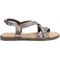 Carmela Carmelatil kvinder. 16238703-PLOMO Sandaler i sølvfarvet læder 162387 (37), Fast, Spænder, Casual