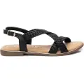 Carmela Carmelatil kvinder. 16238702-NEGRO Sandaler i læder 162387 sort (38), Fast, Spænder, Casual