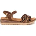 Xti Xtitil kvinder. 14459301-CAMEL Sandaler 144593 brun (39), 1-3 cm, Spænder, Casual, Dyreprint