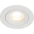 QAZQA Smart indbygningsspot hvid rund IP44 inkl. Wifi GU10 50mm - Xena