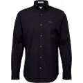 Gant Ganttil mænd. 3000300 Pinpoint Regular Fit Oxford-skjorte sort (XXL), Casual, Party, Bomuld, Klassisk, Lange ærmer