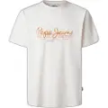 Pepe Jeans Pepe Jeanstil mænd. PM509769 Dumas T-shirt hvid (S), Casual, Bomuld, Korte ærmer, Bæredygtig
