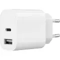 Gembird Vægoplader med USB og USB-C 5V 2,4A - Hvid