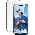 PanzerGlass iPhone 16/15 PanzerGlass Ceramic Protection Ultra-Wide Fit EasyAligner Skærmbeskyttelse Hærdet Glas - 9H - Sort kant