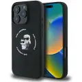 Karl Lagerfeld iPhone 16 Pro Max Karl Lagerfeld Karl and Choupette MagSafe Cover i flydende silikone - Sort