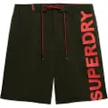 Superdry Superdrytil mænd. M3010238A Klassisk grøn badedragt (L), Badetøj, Genanvendt polister, Bæredygtig