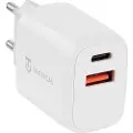 Source Base Plug Dual 20W Oplader - PD, QC3.0 - Hvid