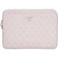 GUESS 4G Zipper Pocket Triangle Logo Laptop Sleeve - 14 - Pink