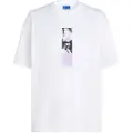 Karl Lagerfeld Karl Lagerfeldtil kvinder. A3W17053 T-shirt karl print hvid (S), Casual, Korte ærmer, Økologisk bomuld, Bæredygtig