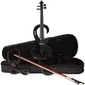 Stagg S-Shaped Electric Violin Outfit Metallic Black