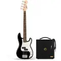 Squier Mini Precision Bass LRL Black & Eden Orbiter 8 Bass Combo Amp