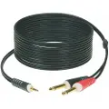 Klotz Y-Cable 3.5mm - Twin 1/4 Cable 2m
