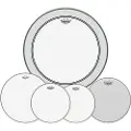 Remo Emperor Clear Complete Pack - 12 13 16" Heads w/22 P3 + Free 14 Ambassador