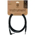 Planet Waves Classic Series 1/4" Instrument Cable Right Angle 20ft