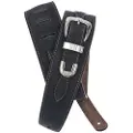 Daddario 25LBB00 Belt Buckle Leather Guitar Strap Black