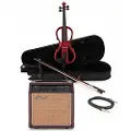 Stagg Shaped Electric Violin Outfit Metallic Red