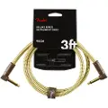 Fender Deluxe 3 Fod Vinklet Instrumentkabel Tweed